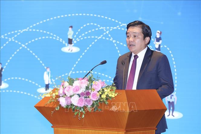 Trong ảnh: Ông Huỳnh Quang Liêm, Tổng Giám đốc VNPT phát biểu. Ảnh: Minh Quyết - TTXVN