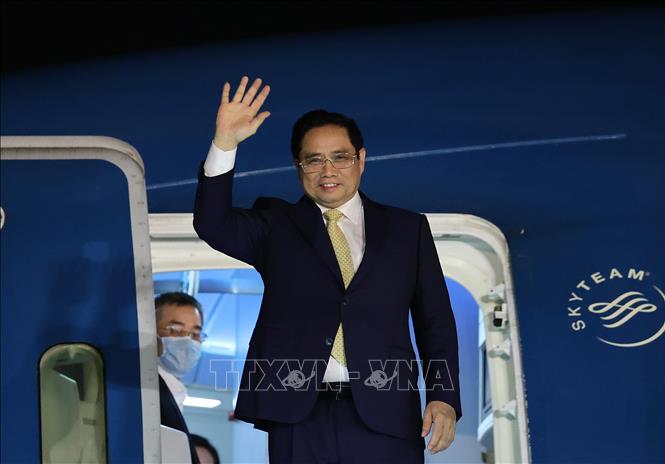 Trong ảnh: Thủ tướng Phạm Minh Chính kết thúc tốt đẹp chuyến thăm chính thức Nhật Bản. Ảnh: Dương Giang-TTXVN