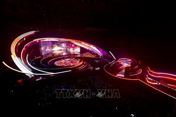 Quang cảnh sân khấu buổi lễ trao giải MAMA2021.Ảnh: TTXVN phát
