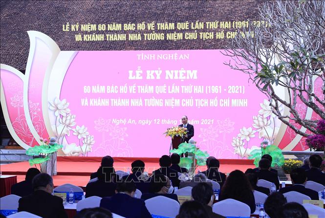 Trong ảnh: Chủ tịch nước Nguyễn Xuân Phúc phát biểu tại lễ kỷ niệm. Ảnh: Thống Nhất- TTXVN