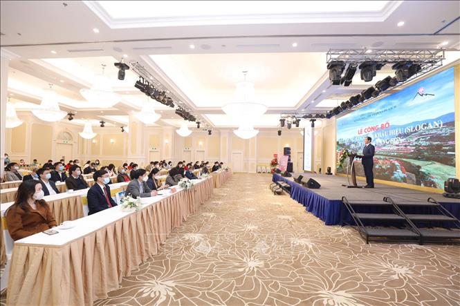 Trong ảnh: Quang cảnh Lễ công bố Biểu trưng và Khẩu hiệu du lịch tỉnh Lạng Sơn. Ảnh: Anh Tuấn – TTXVN