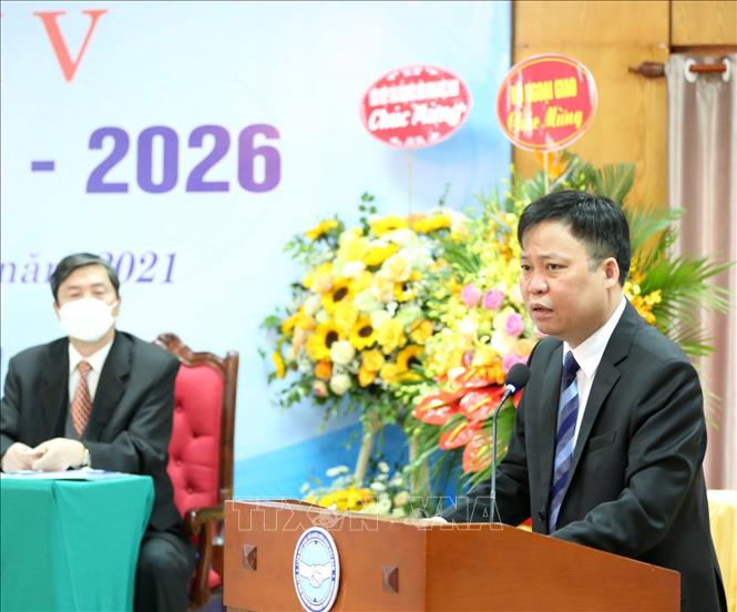 Đại sứ Việt Nam tại Mông Cổ Doãn Khánh Tâm trình bày tham luận tại Đại hội. Ảnh: Văn Điệp - TTXVN