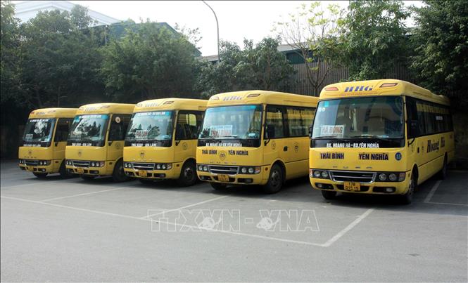 Trong ảnh: Công ty cổ phần xe khách Hoàng Hà đã cơ bản hoàn thành việc lắp đặt camera trên 150 xe vận tải khách tuyến cố định. Ảnh: Thế Duyệt – TTXVN