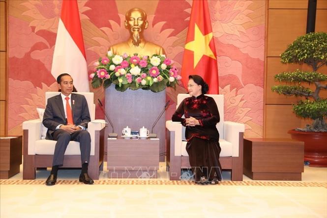 Trong ảnh: Chủ tịch Quốc hội Nguyễn Thị Kim Ngân hội kiến với Tổng thống Cộng hòa Indonesia Joko Widodo thăm cấp nhà nước tới Việt Nam (12/9/2018). Ảnh: Trọng Đức – TTXVN