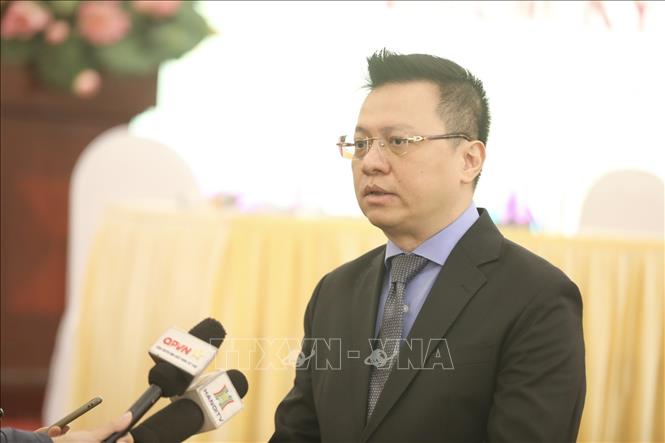 Photo: VJA Chairman Le Quoc Minh, who is also Editor-in-Chief of Nhan dan (People) Newspaper, speaks at the 11th national congress's preparatory session. VNA Photo: Tuấn Đức, Minh Quyết 