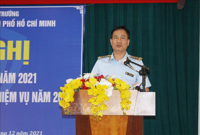 Trong ảnh: Ông Trương Văn Ba, Cục trưởng Cục Quản lý thị trường Tp. Hồ Chí Minh phát biểu tại hội nghị. Ảnh: Xuân Anh – TTXVN