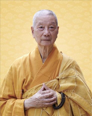 Trong ảnh: Trưởng lão Hòa thượng Thích Trí Quảng đảm nhiệm Quyền Pháp chủ Giáo hội Phật giáo Việt Nam. Ảnh: Xuân Khu-TTXVN