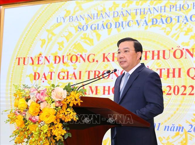 Đồng chí Chử Xuân Dũng, Phó Chủ tịch UBND TP. Hà Nội phát biểu. Ảnh: Tuấn Đức - TTXVN