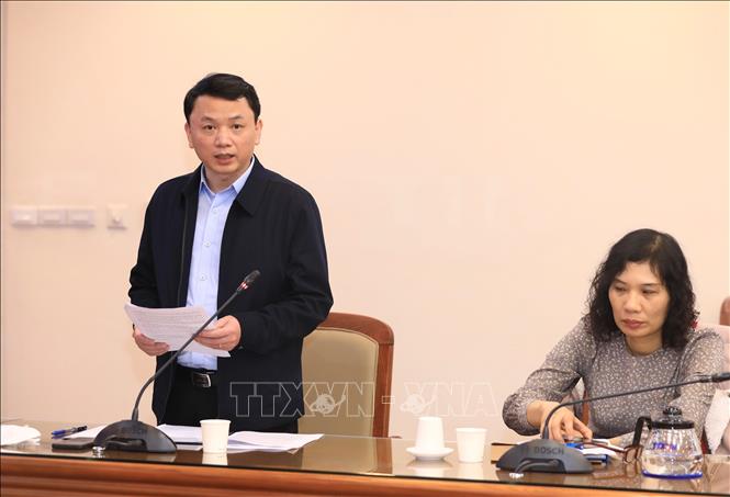 Trong ảnh: Trưởng ban Tổ chức cán bộ - Chủ nhiệm Uỷ ban kiểm tra công đoàn TTXVN Đỗ Mạnh Chiến phát biểu. Ảnh: Hoàng Hiếu - TTXVN