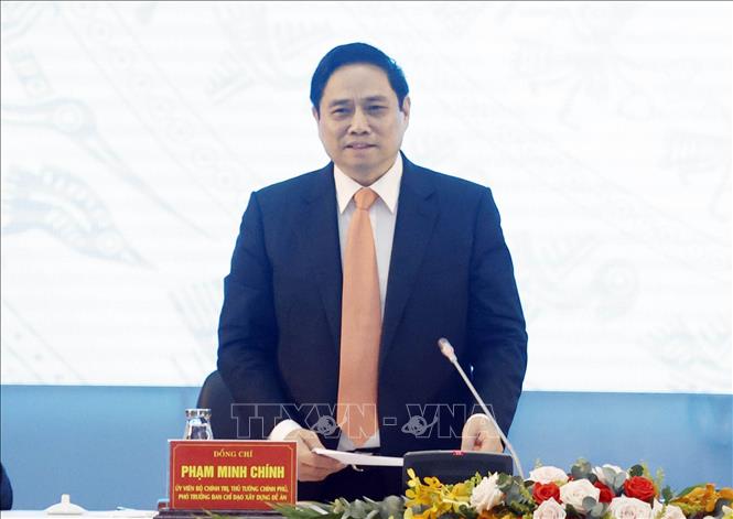 Thủ tướng Chính phủ Phạm Minh Chính điều hành hội thảo. Ảnh: Thống Nhất-TTXVN
