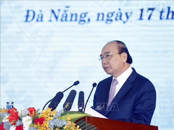 Chủ tịch nước Nguyễn Xuân Phúc phát biểu. Ảnh: Thống Nhất-TTXVN
