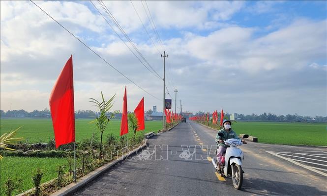 Trong ảnh: Một tuyến đường nông thôn tại huyện Phù Cát (Bình Định). Ảnh: Tường Quân - TTXVN