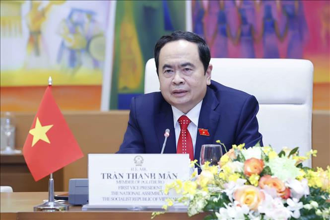 Phó Chủ tịch Thường trực Quốc hội Trần Thanh Mẫn phát biểu. Ảnh: Doãn Tấn - TTXVN
