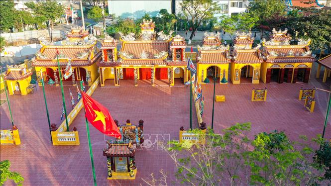 Trong ảnh: Khu di tích lịch sử văn hóa cấp thành phố Làng Mân Quang vừa được trùng tu hoàn thành đầu năm 2022. Ảnh: Trần Lê Lâm - TTXVN