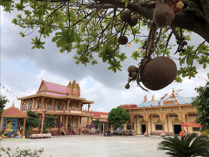 Khung cảnh yên bình, thanh tịnh tại chùa Xiêm Cán. Ảnh: Minh Hưng - TTXVN
