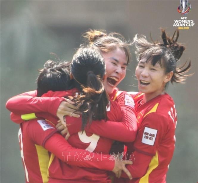 Photo: Vietnamese national women’s football team earn new victory. AFC/VNA Photo