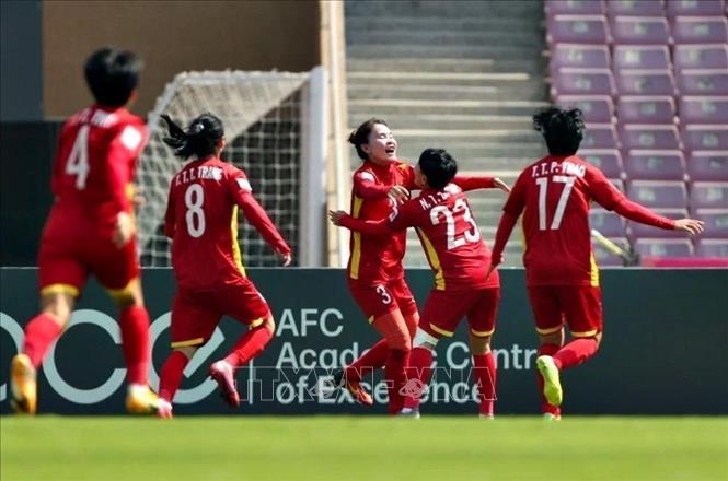 Photo: Vietnamese national women’s football team earn new victory. AFC/VNA Photo