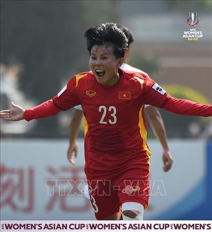 Photo: Vietnamese national women’s football team earn new victory. AFC/VNA Photo