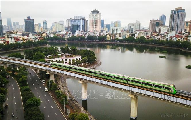 Tuyến đường sắt đô thị Cát Linh - Hà Đông (Hà Nội). Ảnh: Thành Đạt – TTXVN
