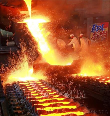 Tổ hợp Luyện kim Kim Chek. Ảnh: Hãng thông tấn Triều Tiên
