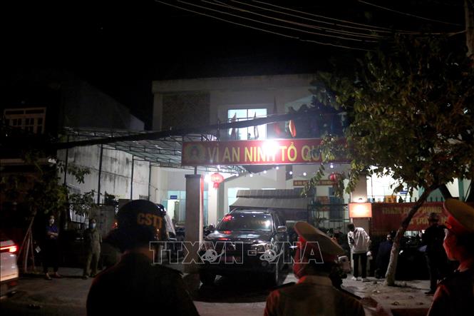 Công an phường Bình Hưng (thành phố Phan Thiết), nơi cơ quan Cảnh sát Điều tra Bộ Công an khởi tố các bị can vào tối 10/2. Ảnh: Nguyễn Thanh - TTXVN