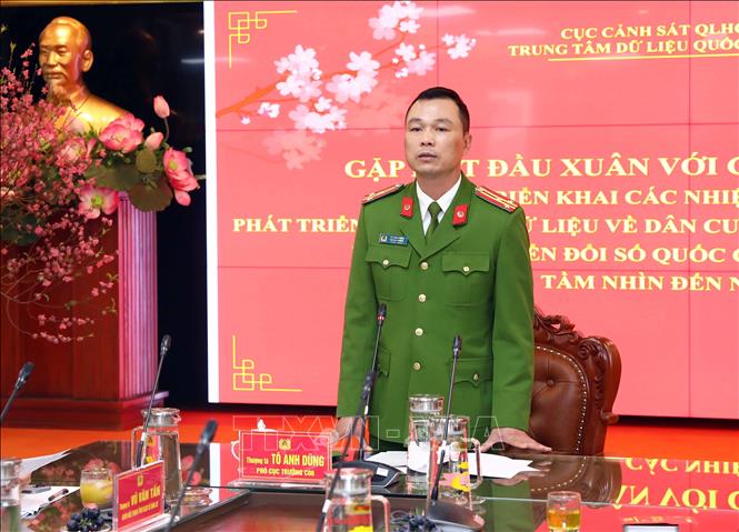 Trong ảnh: Thượng tá Tô Anh Dũng, Phó Cục trưởng Cục Cảnh sát Quản lý Hành chính về trật tự xã hội, Bộ Công an phát biểu. Ảnh: Phạm Kiên - TTXVN