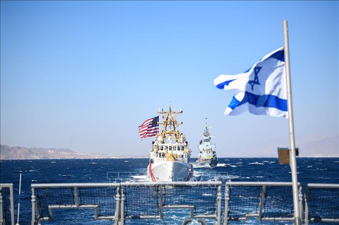Hoạt động của Hải quân Israel trong cuộc tập trận IMX. Ảnh TTXVN phát