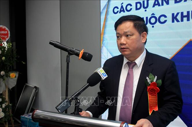 Trong ảnh: Chủ tịch UBND tỉnh Thái Bình Nguyễn Khắc Thận phát biểu tại lễ khởi công. Ảnh: Thế Duyệt – TTXVN 
