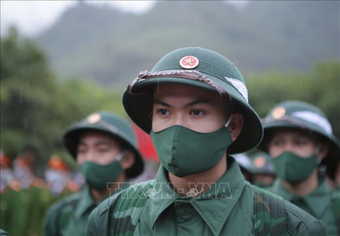 Gương mặt ưu tú của tân binh sẵn sàng lên đường làm nhiệm vụ của huyện biên giới Phong Thổ (Lai Châu). Ảnh: Quý Trung - TTXVN