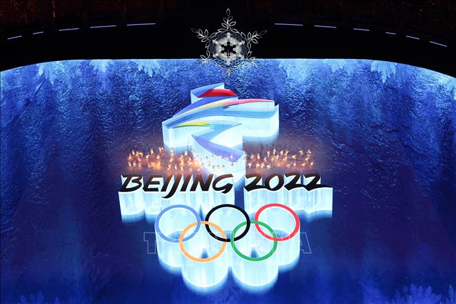 Trong ảnh: Toàn cảnh lễ bế mạc Olympic mùa Đông Bắc Kinh 2022, Trung Quốc, ngày 20/2/2022. Ảnh: THX/ TTXVN