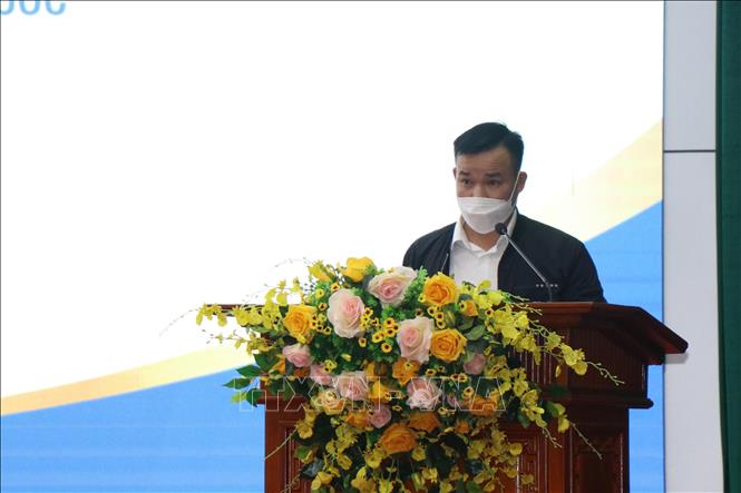 Trong ảnh: Ông Lương Anh Dũng, đại diện Công ty cổ phần Tập đoàn Picenza Việt Nam, phát biểu tại buổi lễ. Ảnh: Hữu Quyết - TTXVN