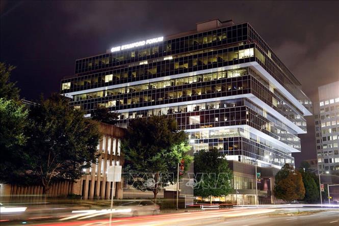 Trong ảnh: Trụ sở công ty dược phẩm Purdue Pharma tại Stamford, Connecticut, Mỹ. Ảnh: AP/TTXVN