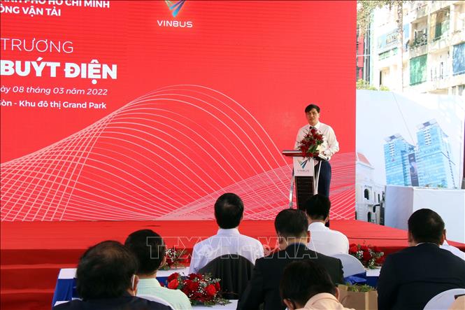 Trong ảnh: Phó Chủ tịch Thường trực UBND Thành phố Hồ Chí Minh Lê Hòa Bình phát biểu tại Lễ khai trương. Ảnh: Tiến Lực – TTXVN