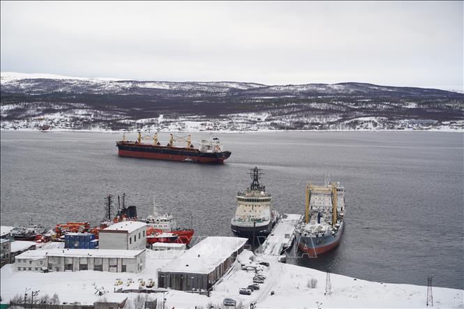 Trong ảnh: Một góc vịnh Kola trên biển Barents. Ảnh: Duy Trinh - PV TTXVN tại Nga
