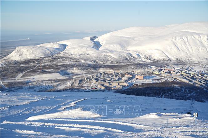 Trong ảnh: Thị trấn trượt tuyết xinh đẹp Kirovsk, cách Murmansk 200km. Ảnh: Duy Trinh - PV TTXVN tại Nga