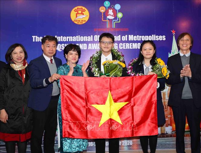 Nguyễn Lê Thảo Anh trong buổi tổng kết, bế mạc Olympic quốc tế dành cho các thành phố lớn (IOM) - lần thứ V do Moscow, Liên bang Nga tổ chức. Ảnh: Ảnh: Thanh Tùng - TTXVN