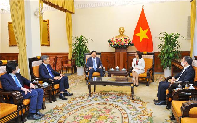 Trong ảnh: Quang cảnh buổi làm việc. Ảnh: Minh Đức – TTXVN