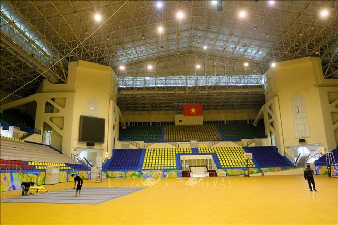 Toàn cảnh nhà thi đấu bên trong Cung Quần Ngựa. Ảnh: Tuấn Đức - TTXVN