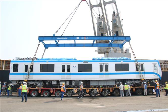 Train importation for HCM City’s first metro line to be completed in ...