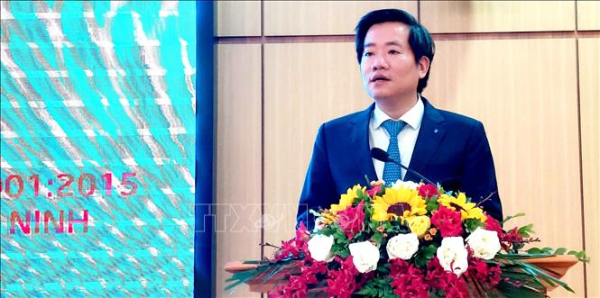Trong ảnh: Ông Nguyễn Hoàng Linh, Phó Tổng Cục trưởng Tổng Cục tiêu chuẩn Đo lường chất lượng ( Bộ Khoa học và Công Nghệ) phát biểu tại lễ công bố. Ảnh: Thanh Vân-TTXVN