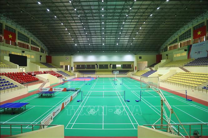 Trong ảnh: Toàn cảnh nhà thi đấu Hoài Đức - nơi thi đấu 2 bộ môn Judo và Kurash. Ảnh: Hoàng Hiếu - TTXVN 