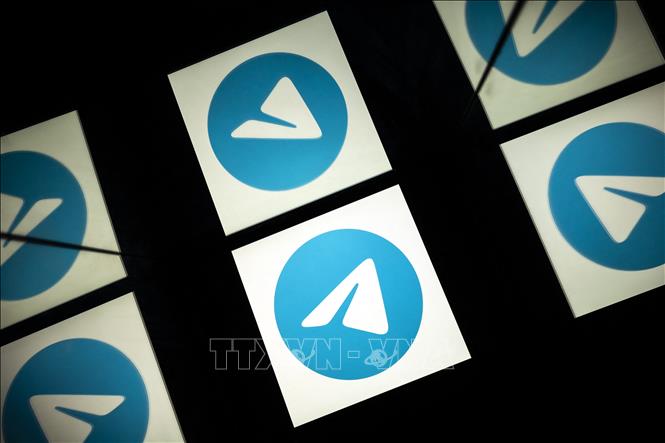 Trong ảnh: Biểu tượng ứng dụng Telegram trên màn hình máy tính ở Toulouse, Pháp. Ảnh: AFP/TTXVN