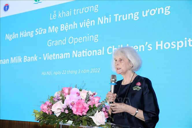 Bà Suzanna Lubran, Giám đốc điều hành tổ chức Newbornd Vietnam phát biểu. Ảnh: Minh Quyết - TTXVN