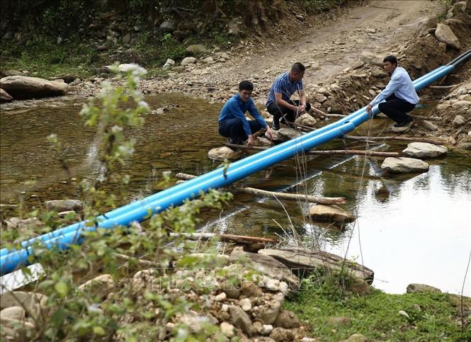 Công trình nâng cấp, sửa chữa công trình cấp nước sạch cho hơn 1.200 hộ dân xã Quảng Kim (huyện Quảng Trạch, Quảng Bình). Ảnh: Đức Thọ - TTXVN