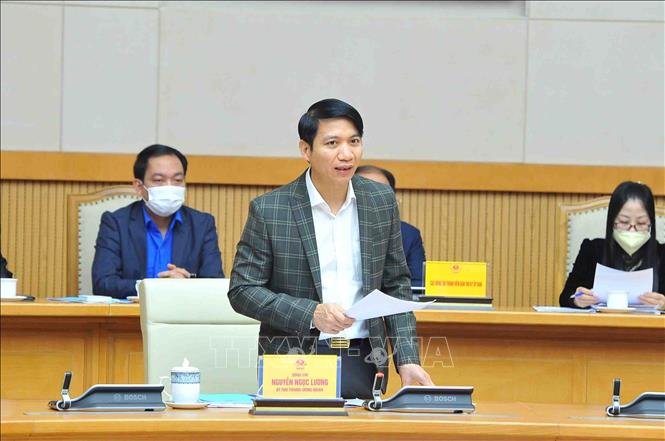 Trong ảnh: Bí thư Trung Đoàn, Chủ tịch Hội LHTN Việt Nam Nguyễn Ngọc Lương phát biểu. Ảnh: Minh Đức – TTXVN
