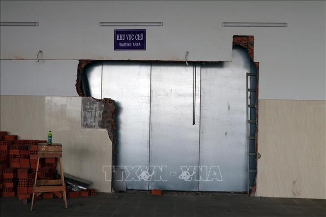 Phòng MRI tại Bệnh viện Vũng Tàu chưa hoàn thành. Ảnh: Đoàn Mạnh Dương - TTXVN 
