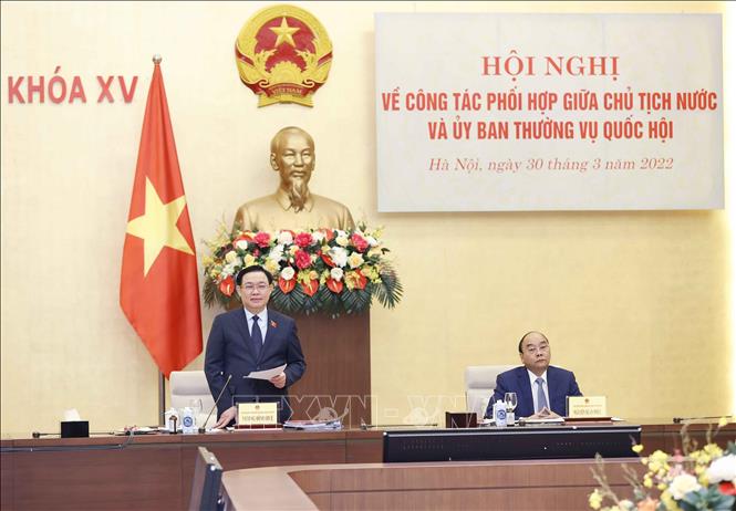 Chủ tịch Quốc hội Vương Đình Huệ phát biểu. Ảnh: Doãn Tấn - TTXVN