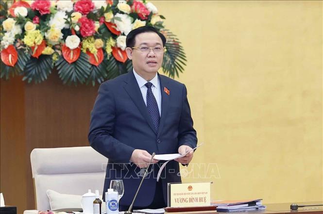 Chủ tịch Quốc hội Vương Đình Huệ phát biểu. Ảnh: Doãn Tấn - TTXVN