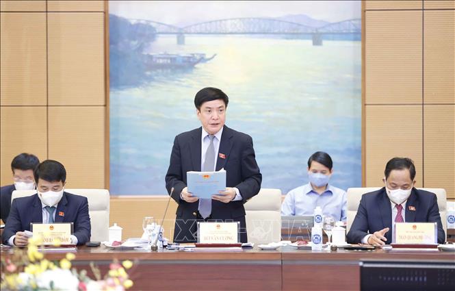 Tổng Thư ký Quốc hội, Chủ nhiệm Văn phòng Quốc hội Bùi Văn Cường phát biểu. Ảnh: Doãn Tấn - TTXVN