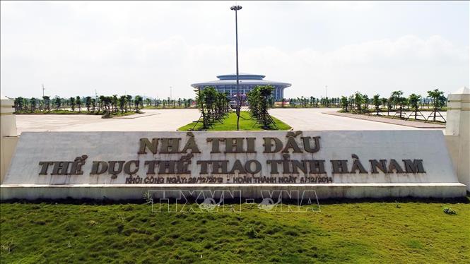Nhà thi đấu TDTT tỉnh Hà Nam được xây dựng trên khu đất rộng 120 ha, thuộc địa phận xã Tiên Hiệp, thành phố Phủ Lý. Ảnh: Đại Nghĩa - TTXVN